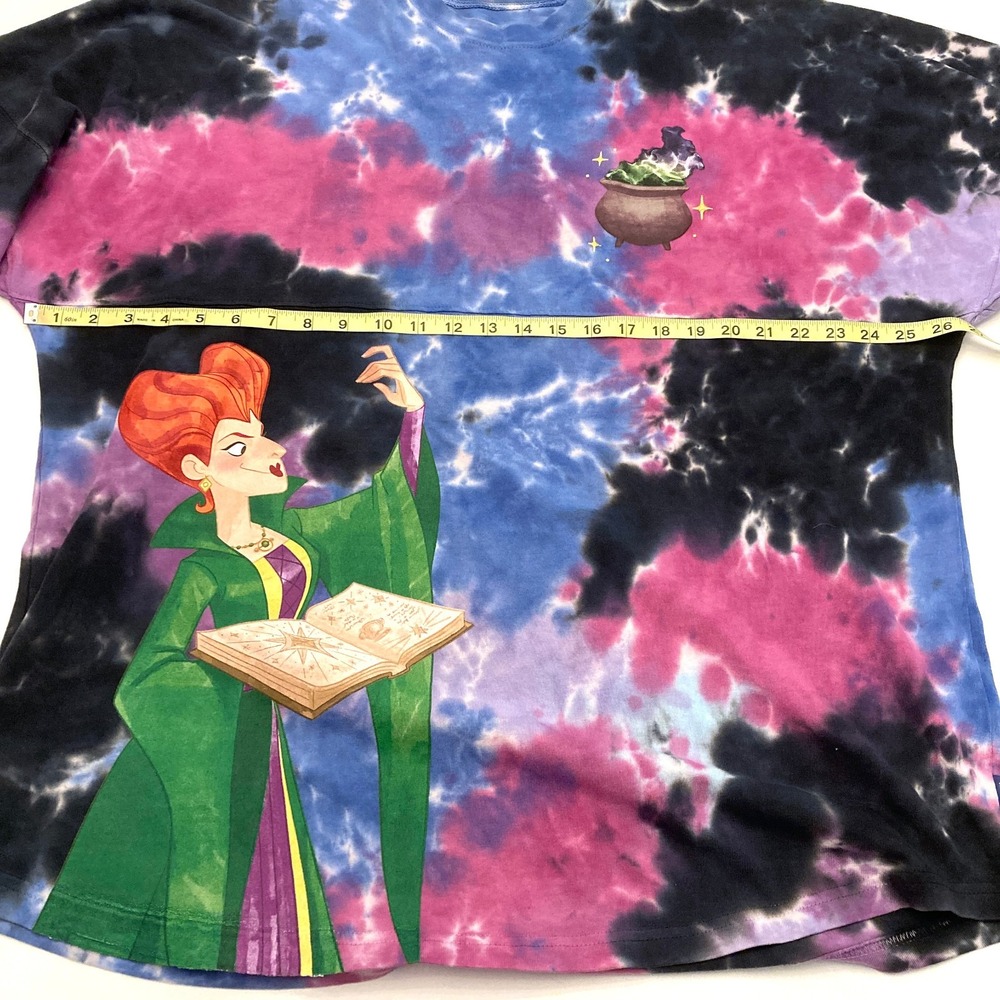 Disney Hocus Pocus Spirit Jersey T-Shirt XL Tonight We Fly Tie Dye 100% Cotton - Picture 8 of 14